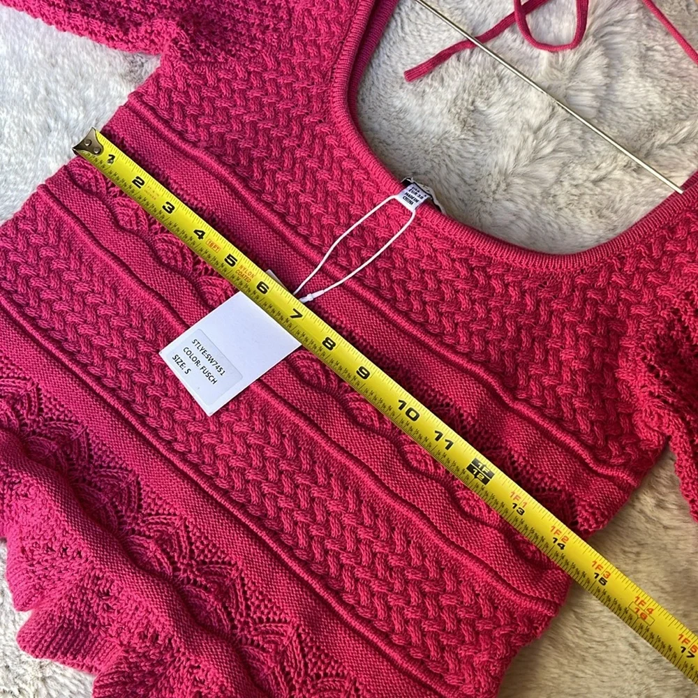 Lucy Paris knitted Pink Women's Top size S